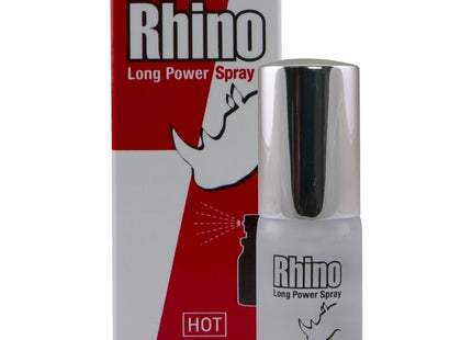 Hot rhino long power spray 10 ml silberner sprühkopf frosted glasflasche schwarzes etikett