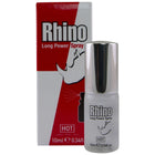 Hot rhino long power spray 10 ml silberner sprühkopf frosted glasflasche schwarzes etikett