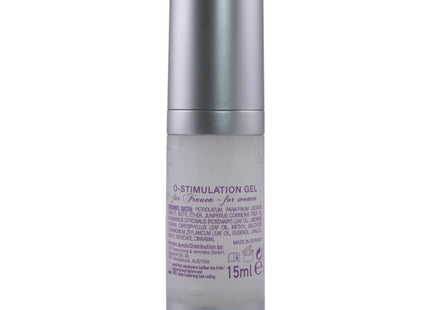 Silberdeckel transparente glasflasche mit 15 ml o-stimulationsgel für frauen von for women marke