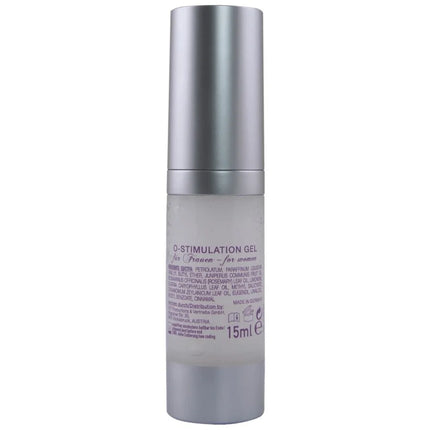Silberdeckel transparente glasflasche mit 15 ml o-stimulationsgel für frauen von for women marke