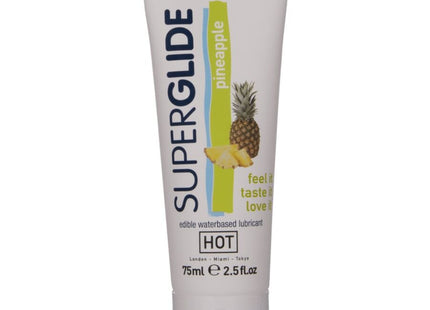 Weiße tube superglue pineapple-scented essbarer wasserbasierter gleitmittel 75 ml von hot