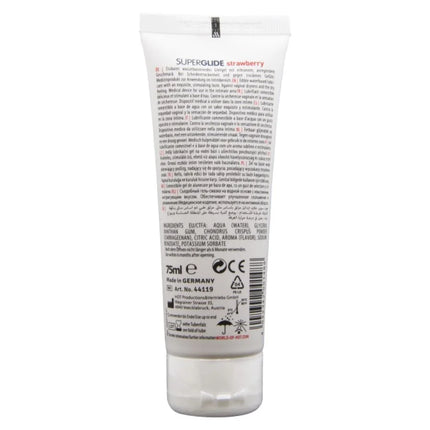 Weiße tube superglide erdbeer wasserbasiertes gleitmittel 75 ml hergestellt in deutschland