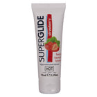 Weiße tube superglue erdbeer aromatisiertes essbares wasserbasiertes gleitgel hot superglide 75 ml