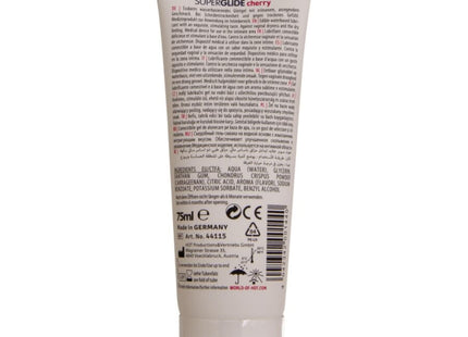 Weißes 75ml superglide essbares gleitmittel auf wasserbasis kirsche von hot productions in tube