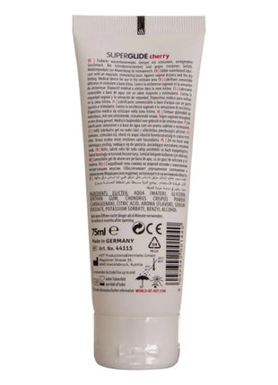 Weißes 75ml superglide essbares gleitmittel auf wasserbasis kirsche von hot productions in tube