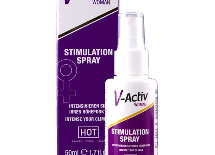 Weiß-lila v-activ stimulation spray für frauen 50 ml mit klarem sprühkopf zur anregung