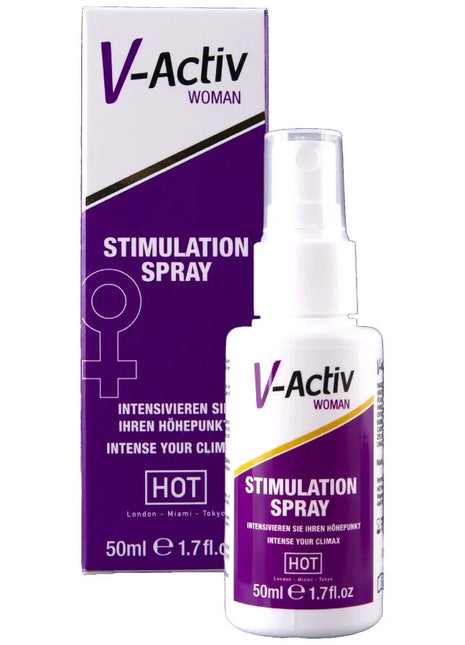 Weiß-lila v-activ stimulation spray für frauen 50 ml mit klarem sprühkopf zur anregung