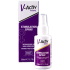 Weiß-lila v-activ stimulation spray für frauen 50 ml mit klarem sprühkopf zur anregung
