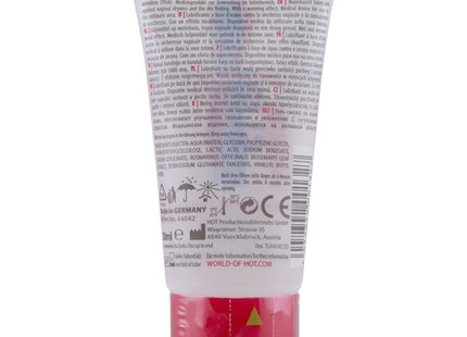 Roter schraubverschluss einer 30 ml warmendes gleitflüssiges gleitmittel auf wasserbasis hot