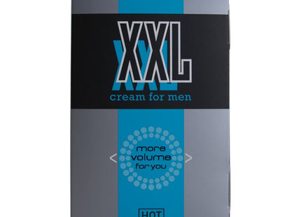 Blaue und schwarze hot xxl verbesserungscreme für männer 50 ml mit mehr volumen für sie verpackung