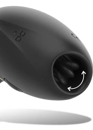 Schwarzes silikonspielzeug ibiza 3 in 1 saugen lecken pulsierende vibe mit kreisfoermiger oeffnung und rotierendem mechanismus