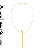 IBIZA - CLIT POCKET STIMULATOR NECKLACE USB CHARGER 12 VIBRATION MODES GOLDEN 12.2 X 1.5