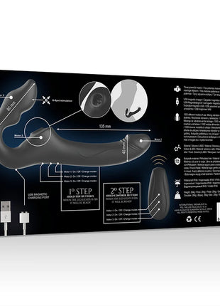 IBIZA - FERNBEDIENUNG RIEMENLOSER VIBRATOR 3 MOTOREN 1000 KOMBINATIONEN. - Leinelose Geschirre