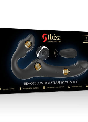 IBIZA - FERNBEDIENUNG RIEMENLOSER VIBRATOR 3 MOTOREN 1000 KOMBINATIONEN. - Leinelose Geschirre
