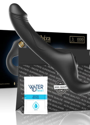 IBIZA - FERNBEDIENUNG RIEMENLOSER VIBRATOR 3 MOTOREN 1000 KOMBINATIONEN. - Leinelose Geschirre