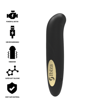 IBIZA - KLITERSTIMULATOR USB-LADEGERT 10 VIBRATIONSMODI GOLDEN 13 X 2,9 - Minivibrator