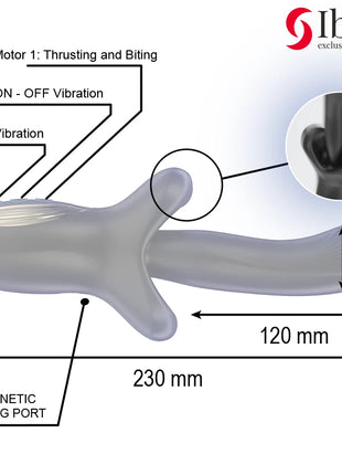 IBIZA – KRAFTVOLL VIBRATOR MIT STOSS- UND BEISSEFFEKT - Vibrierende Rotatoren
