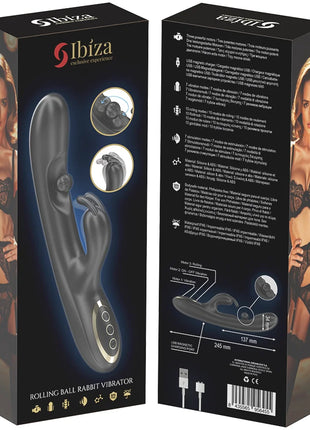 IBIZA - LEISTUNGSSTARKER RABBIT-VIBRATOR MIT MASSAGE-ROLLENPERLE - Rabbit-Vibratoren