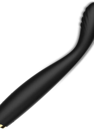 Ibiza leistungsstarker spezieller flexibler g-punkt-vibrator schwarz matt mit goldfarbener metallspitze