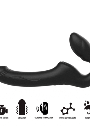 IBIZA - RIEMENLOSER VIBRATOR MIT FERNBEDIENUNGS-DRUCKKNOPF - Leinelose Geschirre