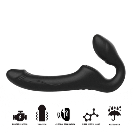 IBIZA - RIEMENLOSER VIBRATOR MIT FERNBEDIENUNGS-DRUCKKNOPF - Leinelose Geschirre