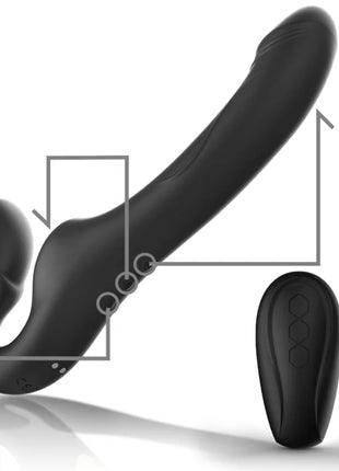 IBIZA - RIEMENLOSER VIBRATOR MIT FERNBEDIENUNGS-DRUCKKNOPF - Leinelose Geschirre