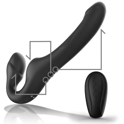 IBIZA - RIEMENLOSER VIBRATOR MIT FERNBEDIENUNGS-DRUCKKNOPF - Leinelose Geschirre