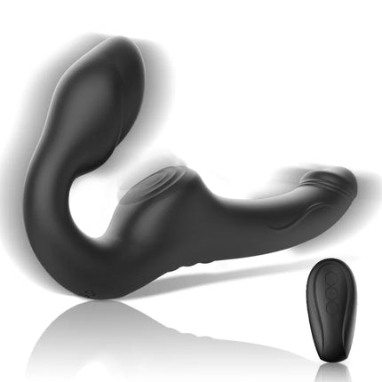 IBIZA - RIEMENLOSER VIBRATOR MIT FERNBEDIENUNGS-DRUCKKNOPF - Leinelose Geschirre