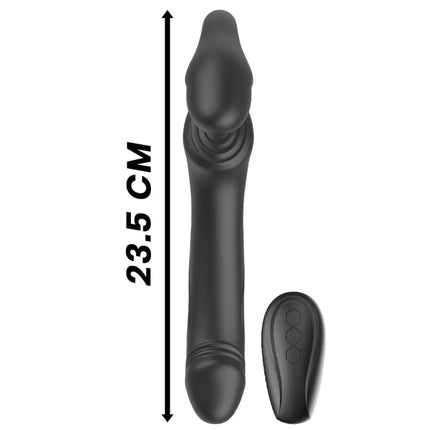 IBIZA - RIEMENLOSER VIBRATOR MIT FERNBEDIENUNGS-DRUCKKNOPF - Leinelose Geschirre