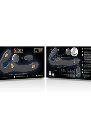 IBIZA - RIEMENLOSER VIBRATOR MIT FERNBEDIENUNGS-DRUCKKNOPF - Leinelose Geschirre