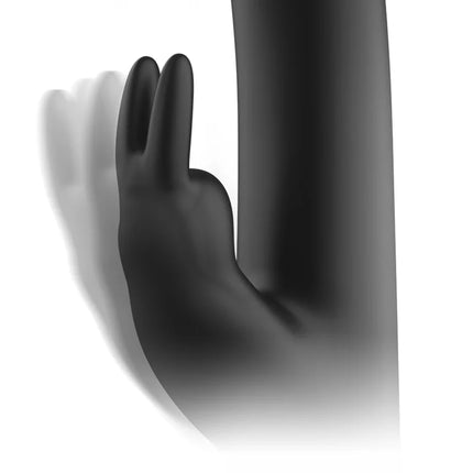 Schwarzer silikon handschuh mit matter oberfläche und fingerlosem design für den ibiza rotierenden kaninchens vibrator