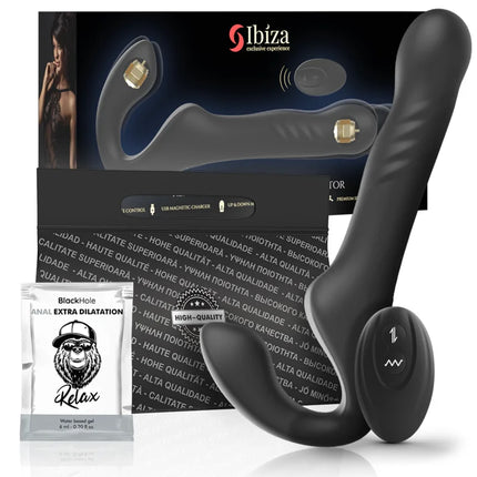 IBIZA - TRGERLOSER VIBRATOR MIT FERNBEDIENUNG - Leinelose Geschirre