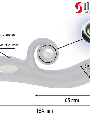 IBIZA - TWISTER VIBRATOR MIT KURVENSTIMULATOR UND VIBRO-ROTATION - Vibrierende Rotatoren