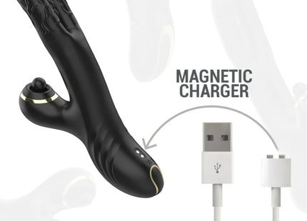 IBIZA - ZWEI DRACHEN DOPPELVIBRATOR SCHWARZ