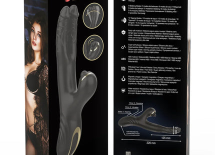 IBIZA - ZWEI DRACHEN DOPPELVIBRATOR SCHWARZ