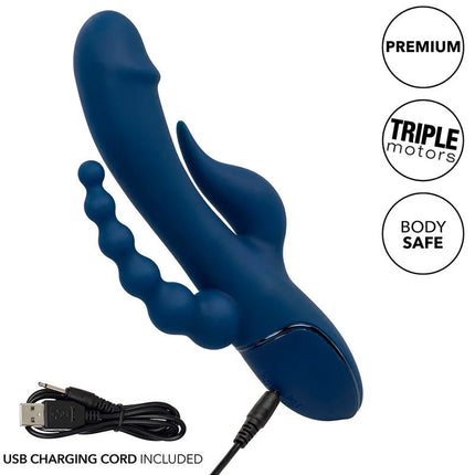 III TRIPLE ORGASM - BLAU - Rabbit-Vibratoren