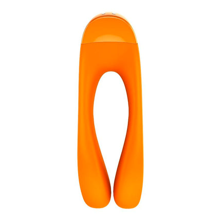SATISFYER - VIBRADOR DE DEDO CANDY CANE NARANJA