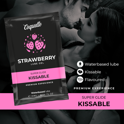 COQUETTE CHIC DESIRE - KISSABLE STRAWBERRY WATER-BASED LUBRICANT POCKET 10 ML