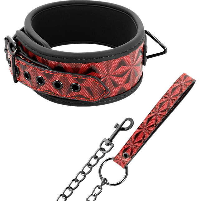 BEGME - COLLAR DE CUERO VEGANO PREMIUM EDICIÓN ROJA CON FORRO DE NEOPRENO
