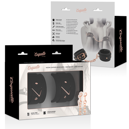 COQUETTE CHIC DESIRE - ESPOSAS DE FANTASÍA DE CUERO VEGANO CON FORRO DE NOPRENE