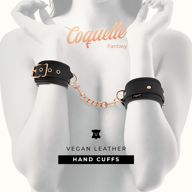 COQUETTE CHIC DESIRE - FANTASY HANDCUFFS MADE FROM VEGAN LEATHER WITH NOPRENE LINING