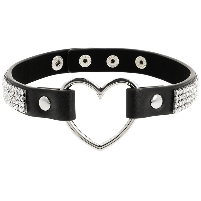 COQUETTE CHIC DESIRE - COLLAR DE CUERO VEGANO CON CORAZÓN