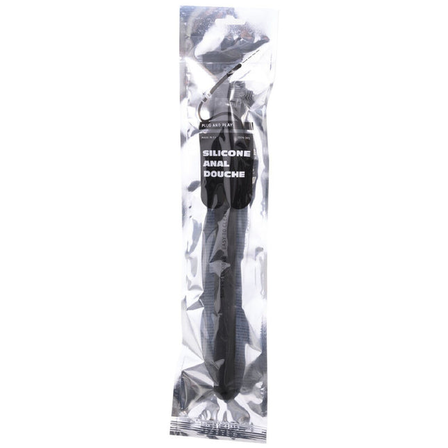 TODO NEGRO - MEGA ONDULACIÓN DUCHA ANAL SILICONA 28,5 CM