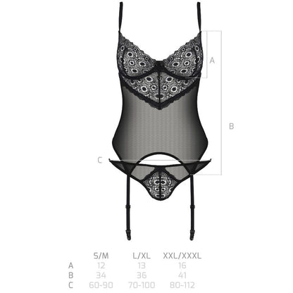 PASSION - ZINNIA KORSETT ECO KOLLEKTION S/M