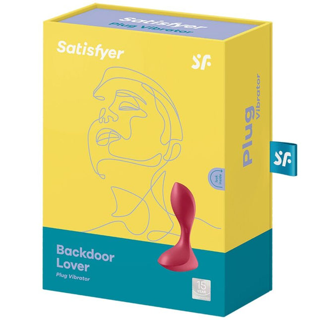 SATISFYER - PLUG VIBRADOR ANAL ROJO BACKDOOR LOVER
