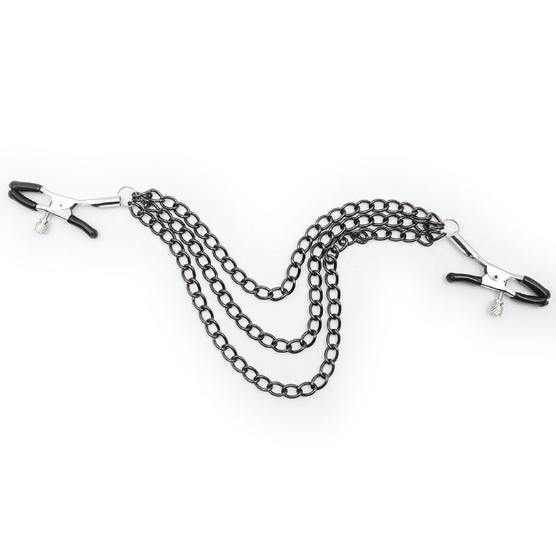 OHMAMA FETISH - PINZAS PARA PEZONES CON CADENAS NEGRAS