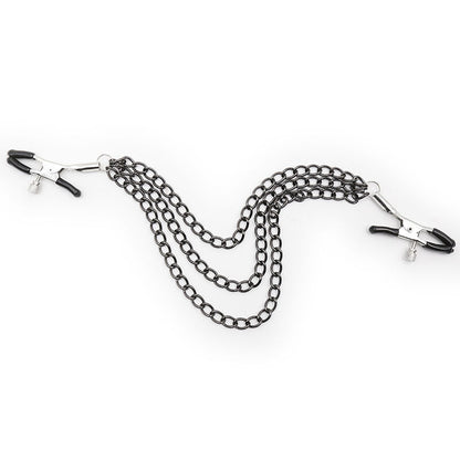 OHMAMA FETISH - PINZAS PARA PEZONES CON CADENAS NEGRAS
