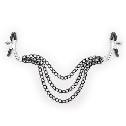 OHMAMA FETISH - PINZAS PARA PEZONES CON CADENAS NEGRAS