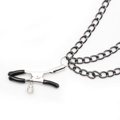 OHMAMA FETISH - PINZAS PARA PEZONES CON CADENAS NEGRAS