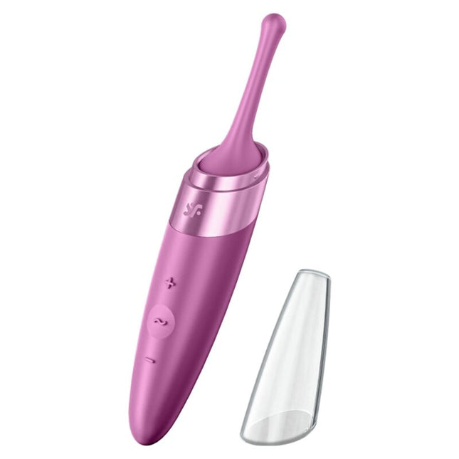 SATISFYER - VIBRADOR DE PUNTA DE CLÍTORIS TWIRLING DELIGHT MORADO